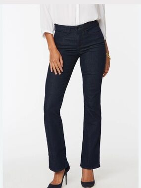NYDJ Women's Dark Blue Straight-Leg Jeans size 10